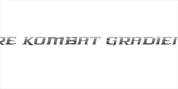 Kreature Kombat Gradient Italic Logo
