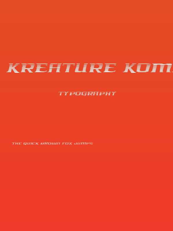 Kreature Kombat Gradient Italic Poster