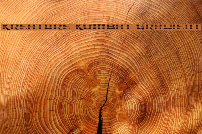 Kreature Kombat Gradient Font examples