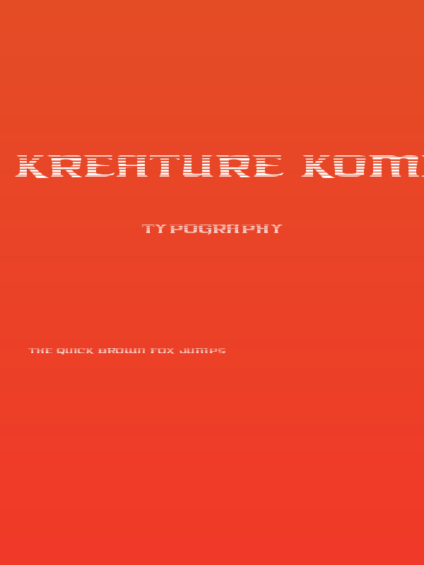 Kreature Kombat Gradient Poster