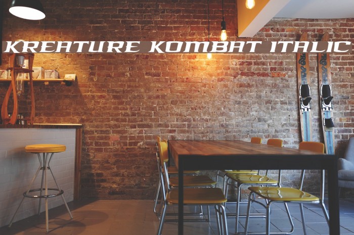 Kreature Kombat Italic Example 1