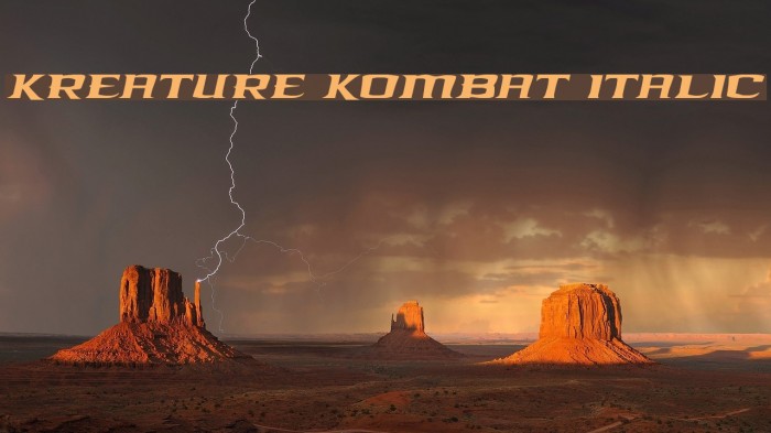 Kreature Kombat Italic Example 2