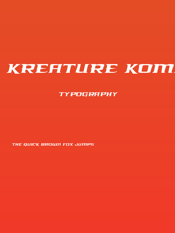 Kreature Kombat Italic Poster