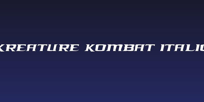 Kreature Kombat Italic Social Header