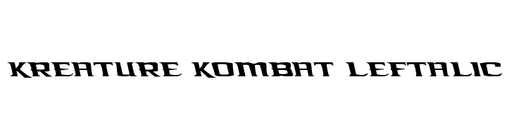 Kreature Kombat Leftalic  नि: शुल्क फ़ॉन्ट्स डाउनलोड