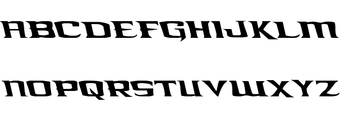 Kreature Kombat Leftalic Font LOWERCASE