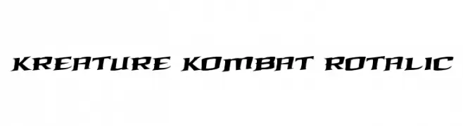 Kreature Kombat Rotalic  Скачать бесплатные шрифты