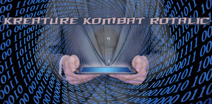Kreature Kombat Rotalic Font examples