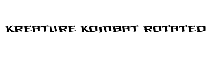 Kreature Kombat Rotated  font caratteri gratis