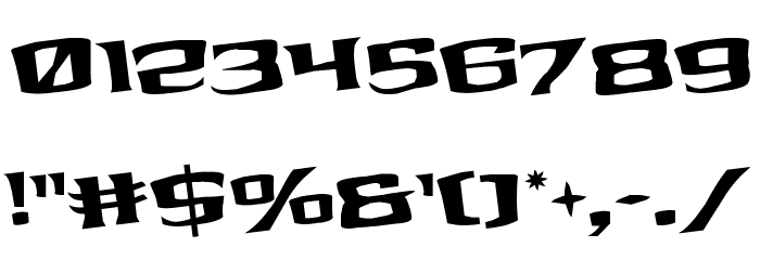 Kreature Kombat Rotated Font OTHER CHARS