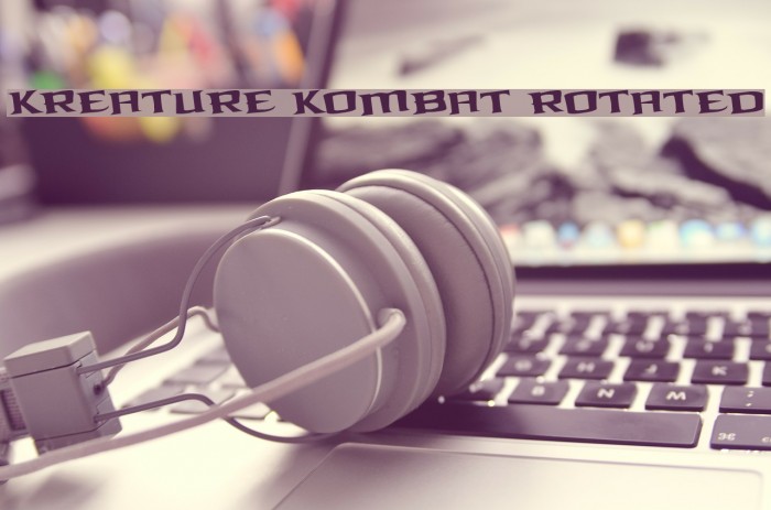 Kreature Kombat Rotated Font examples