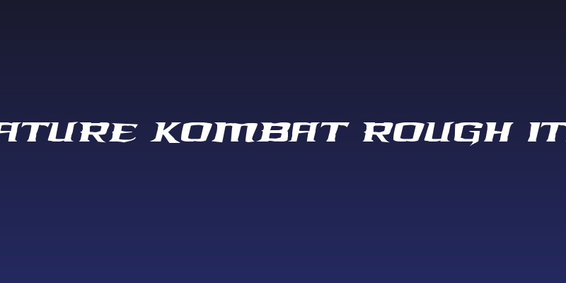 Kreature Kombat Rough Italic Social Header