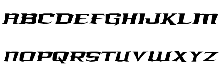 Kreature Kombat Rough Italic Font LOWERCASE