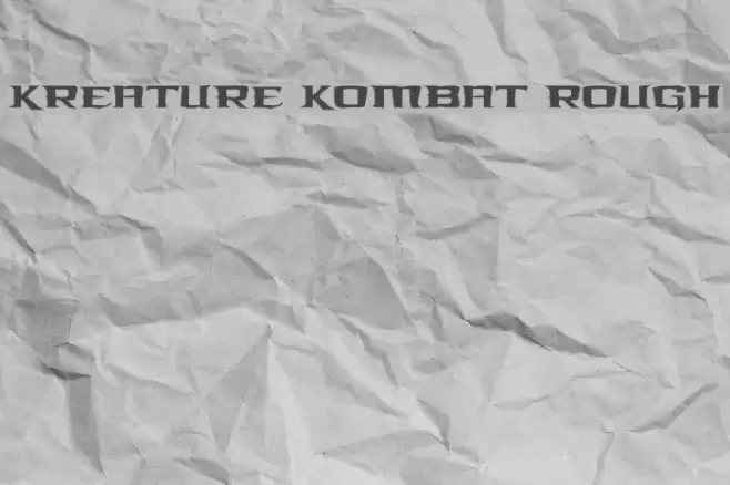 Kreature Kombat Rough Font examples