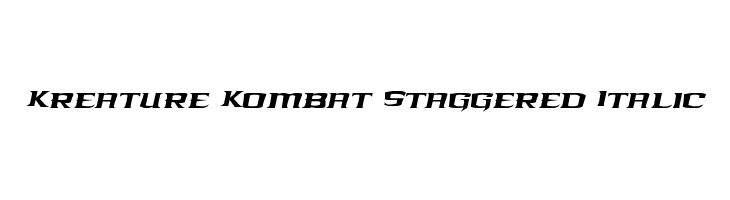 Kreature Kombat Staggered Italic  Fuentes Gratis Descargar