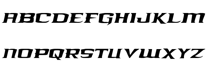 Kreature Kombat Staggered Italic Font LOWERCASE