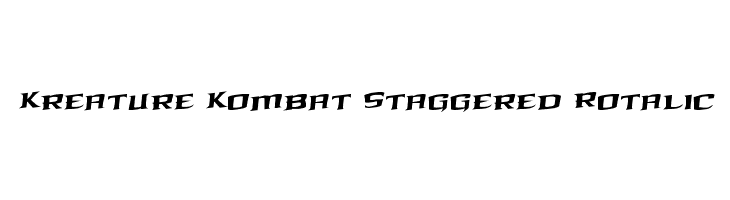 Kreature Kombat Staggered Rotalic  नि: शुल्क फ़ॉन्ट्स डाउनलोड