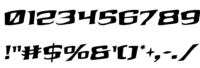 Kreature Kombat Staggered Rotalic Font OTHER CHARS
