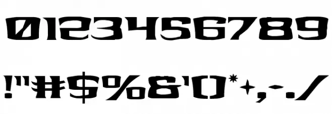 Kreature Kombat Staggered Font OTHER CHARS
