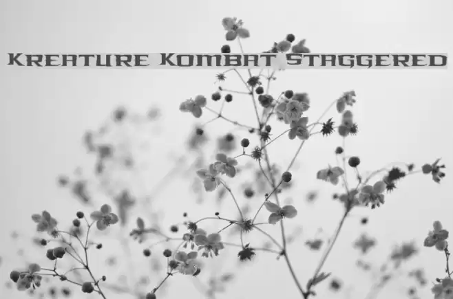 Kreature Kombat Staggered Font examples
