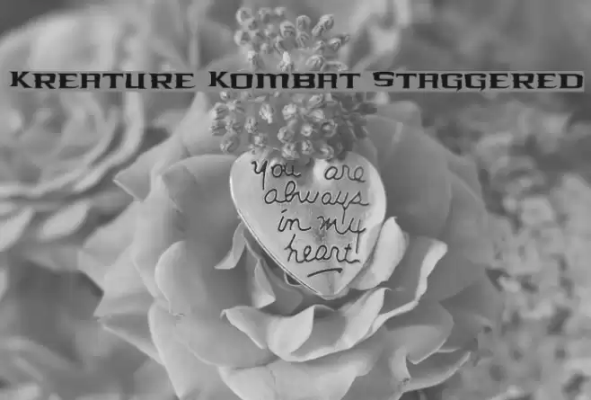 Kreature Kombat Staggered Font examples