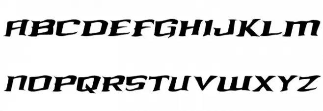 Kreature Kombat Warped Italic Polices MAJUSCULES