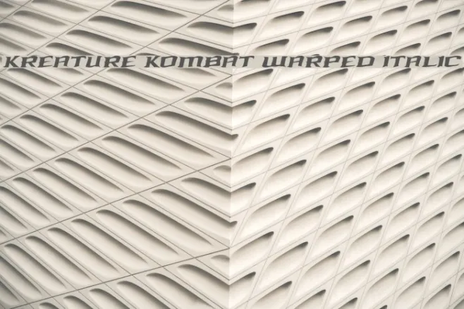 Kreature Kombat Warped Italic Example 1