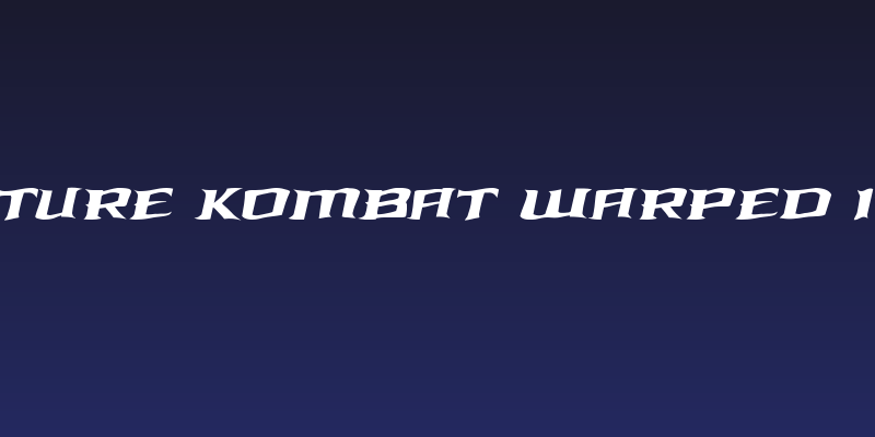Kreature Kombat Warped Italic Social Header