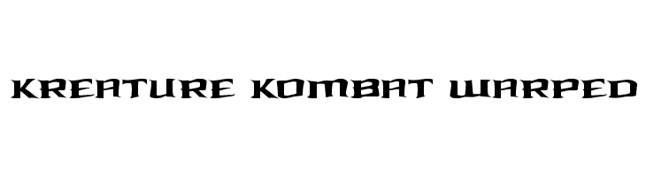 Kreature Kombat Warped  フリーフォントのダウンロード