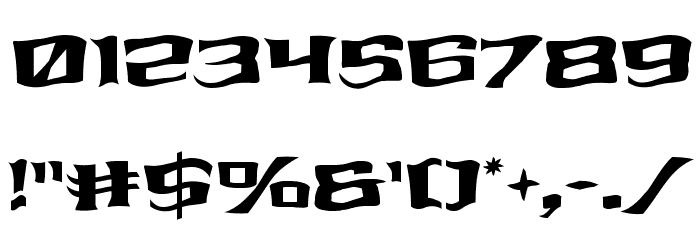Kreature Kombat Warped Font OTHER CHARS
