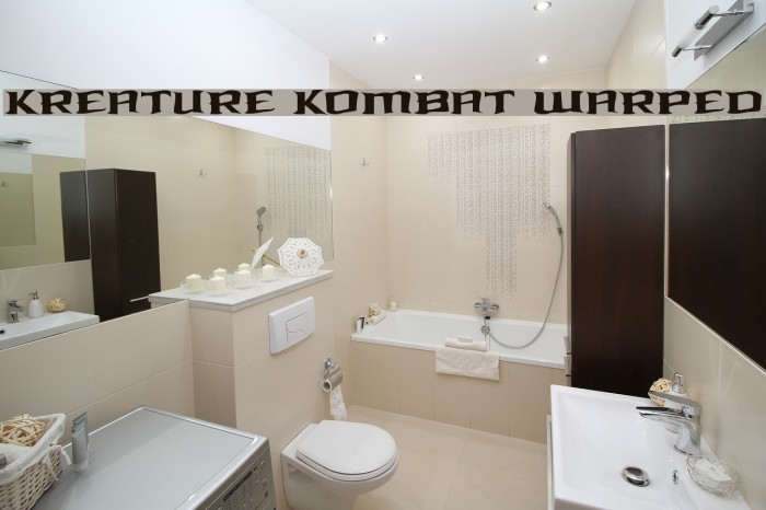 Kreature Kombat Warped Font examples