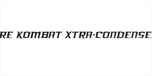 Kreature Kombat Xtra-Condensed Italic Logo
