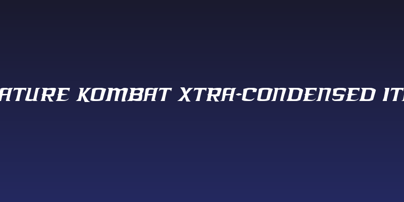 Kreature Kombat Xtra-Condensed Italic Social Header