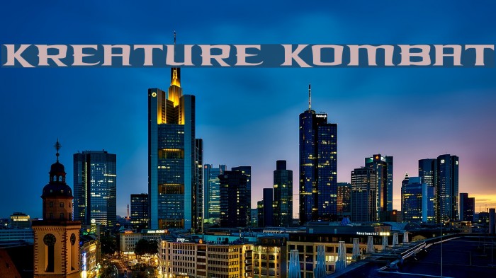 Kreature Kombat Font examples