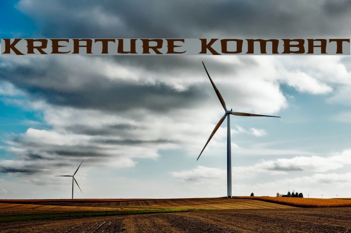 Kreature Kombat Font examples