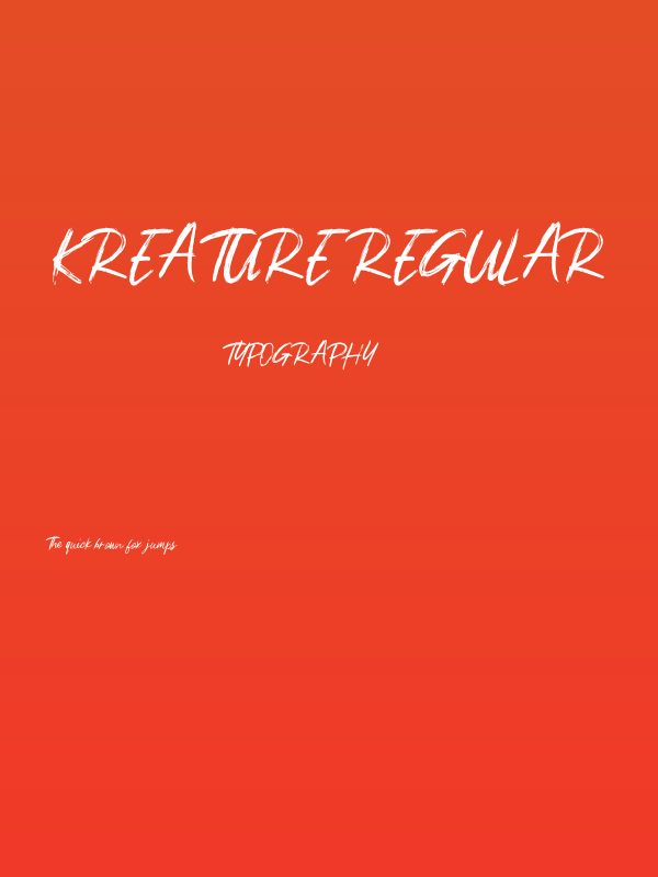 Kreature Regular Poster
