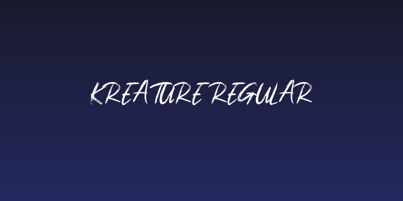 Kreature Regular Social Header