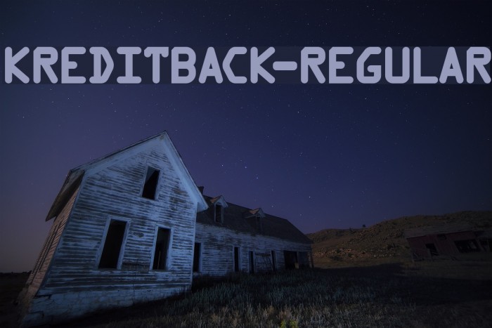 KreditBack-Regular Font examples
