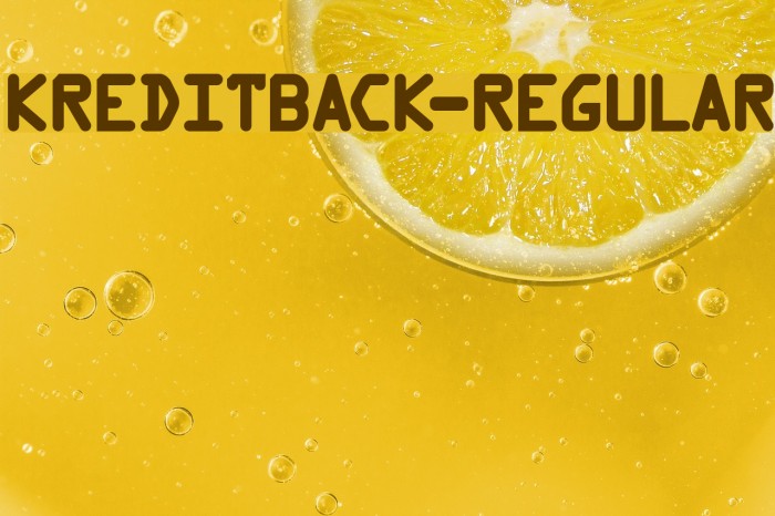 KreditBack-Regular Font examples