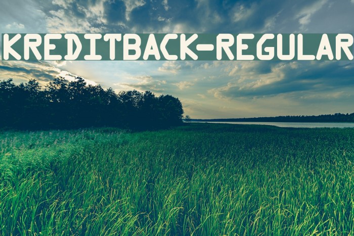 KreditBack-Regular Font examples