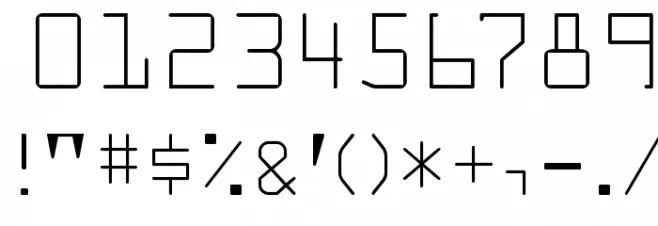 KreditFront-Regular Font OTHER CHARS