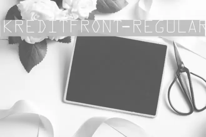 KreditFront-Regular Font examples
