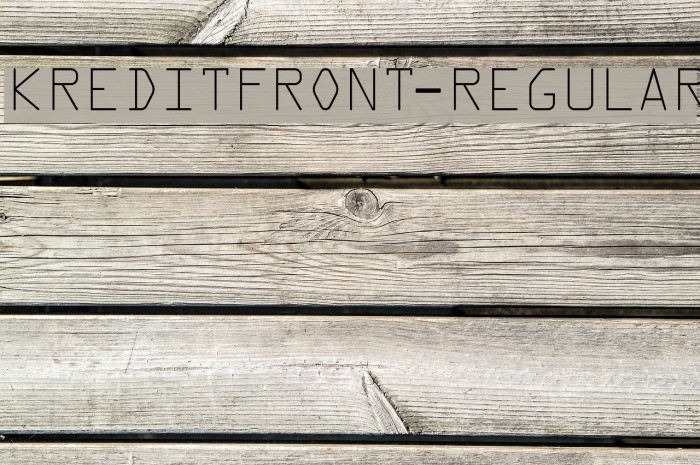 KreditFront-Regular Font examples