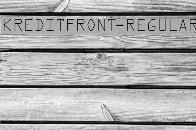 KreditFront-Regular Font examples