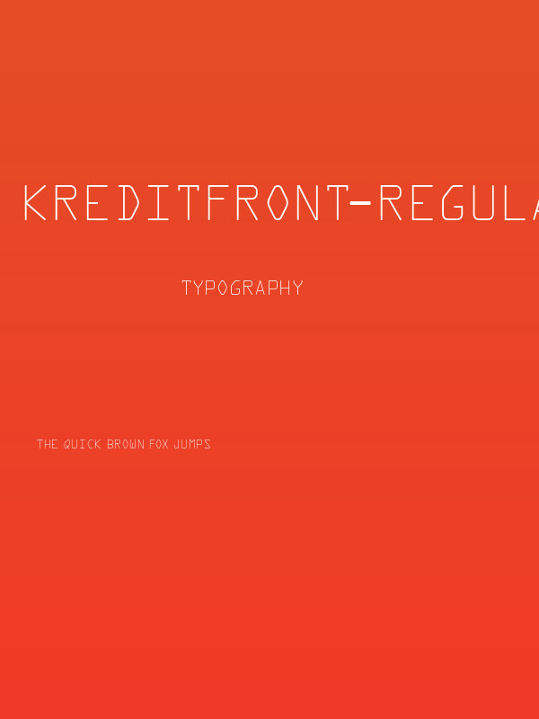 KreditFront-Regular Poster
