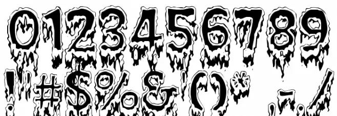 Kreepshow 'Frigid' Font OTHER CHARS