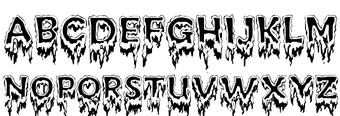Kreepshow 'Frigid' Font LOWERCASE