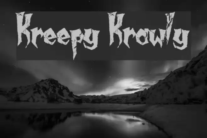 Kreepy Krawly Fonte examples