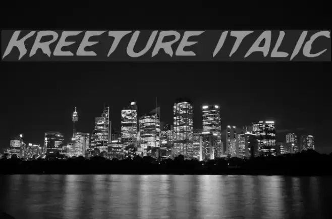 Kreeture Italic Font examples
