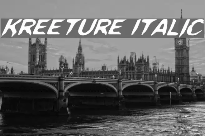 Kreeture Italic Font examples